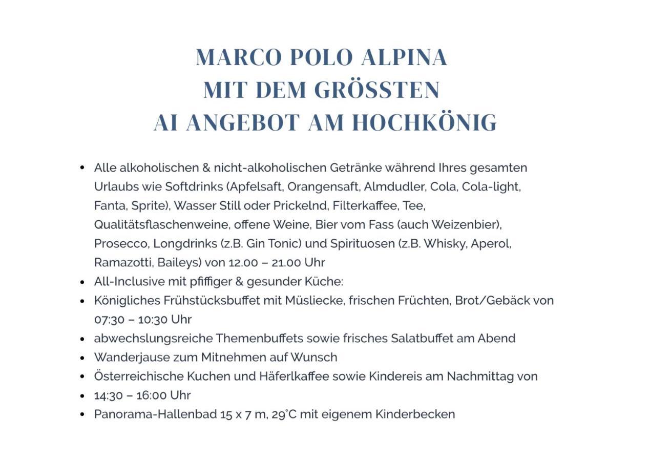 All Inclusive - Marco Polo Alpina Familien- & Sporthotel Марія-Альм-ам-Штайнернен-Мер Екстер'єр фото